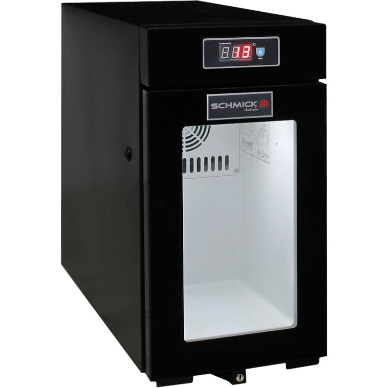 Mini Bar Fridge | Coffee Machine Milk Storage 9L door closed and empty with LED light on